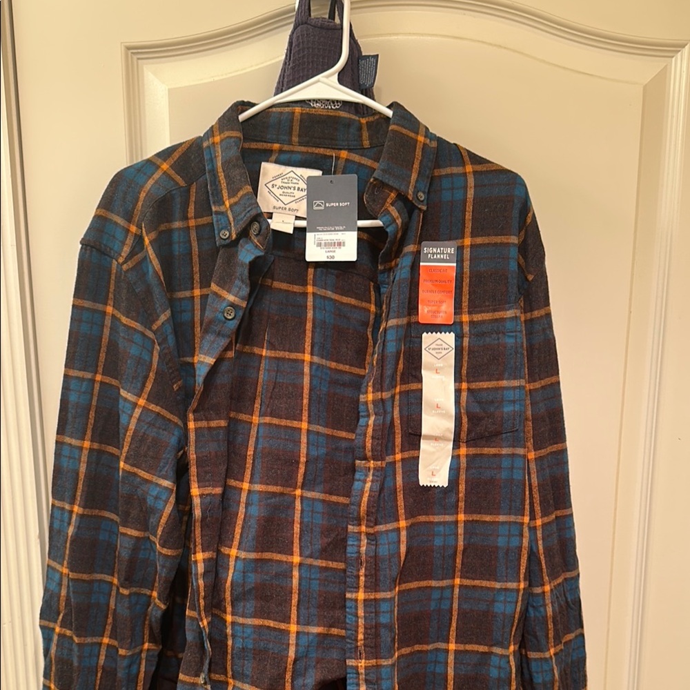 Pendleton Teal and Rust Plaid Shirt
